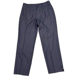 Laundry Shelli Segal Pants Crop Dress Slacks Blue Pockets Slits 6 Career‎ Preppy